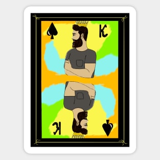 Color playing card King Sticker